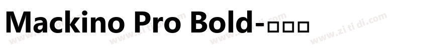 Mackino Pro Bold字体转换